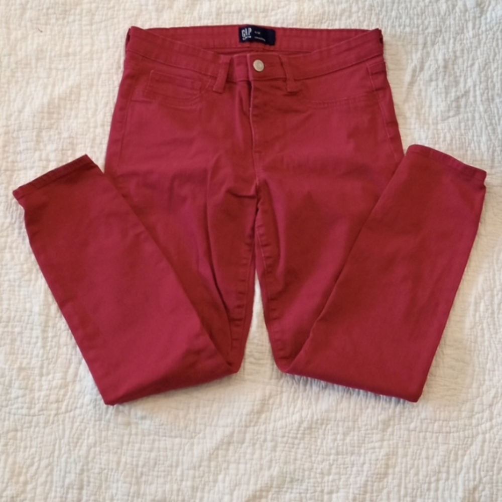 Y2K Red Gap Skinny Jeans womens 6